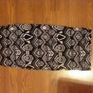 Tribal Print Pencil Skirt